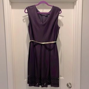 Deep Purple belted cocktail dress NWT